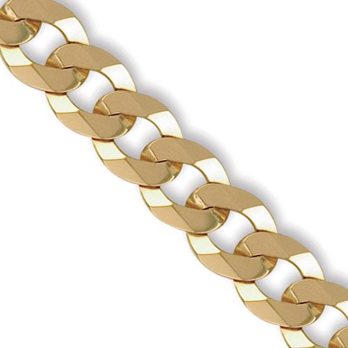 JCN037H-22 | 9ct Yellow Gold Flat Curb 9.2mm Gauge Chain