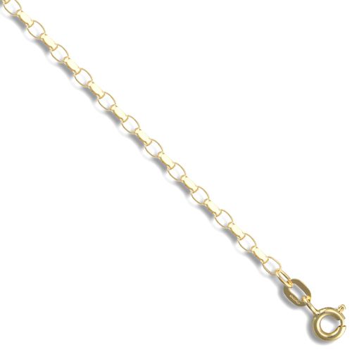 JCN055B-16 | 9ct Yellow Gold Diamond Cut Belcher 2.1mm Gauge Pendant Chain