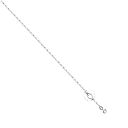 JCN072A-16 | 18ct White Gold Lightweight Micro Belcher 1.6mm Gauge Pendant Chain