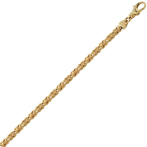 JCN078A-8.5 | 9ct Yellow Gold Square Byzantine 5.7mm Gauge Bracelet