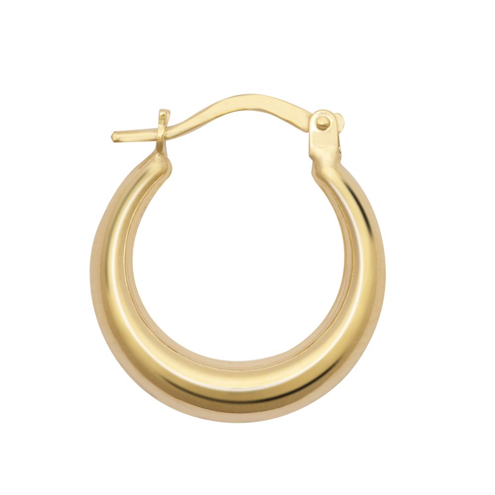 JER792B | 9ct Yellow Graduated Polished Creole Earring
