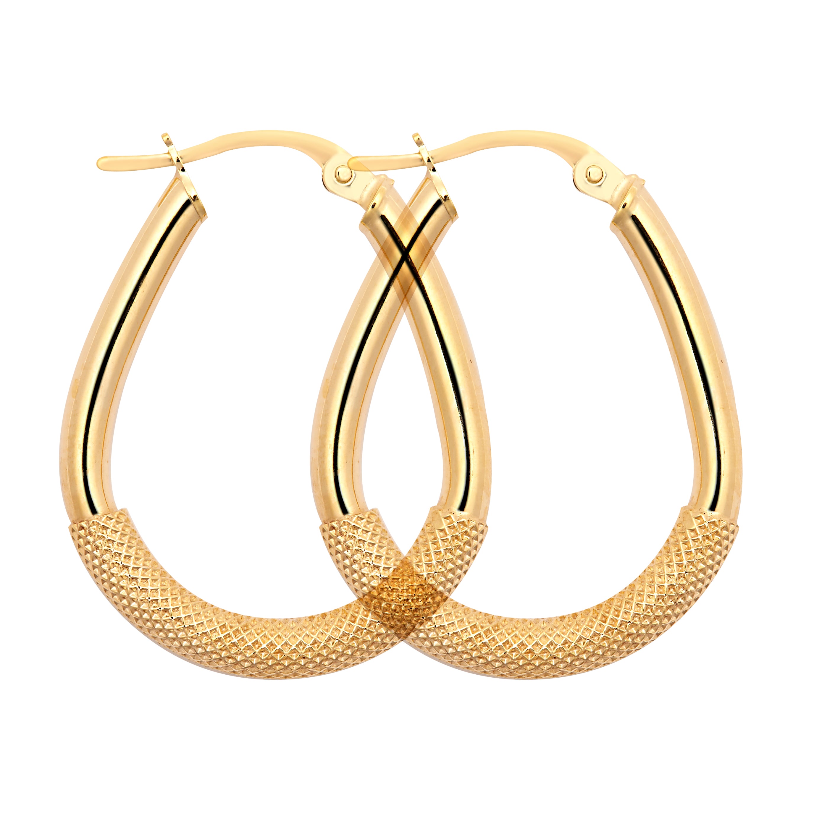 JER803 | 9ct Yellow Plain & Mesh Earring