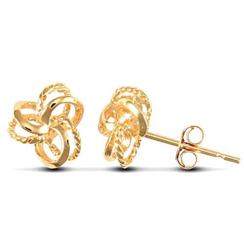 9ct Yellow Gold Knot Studs
