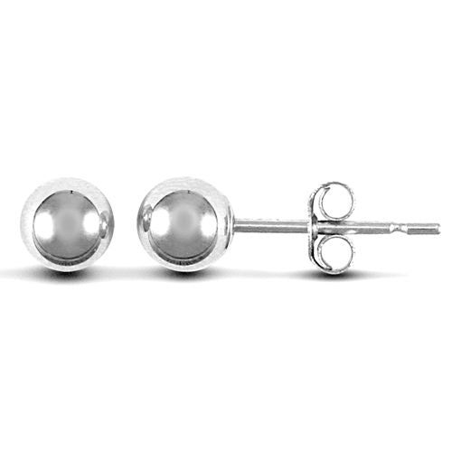 9ct White Gold Ball Studs