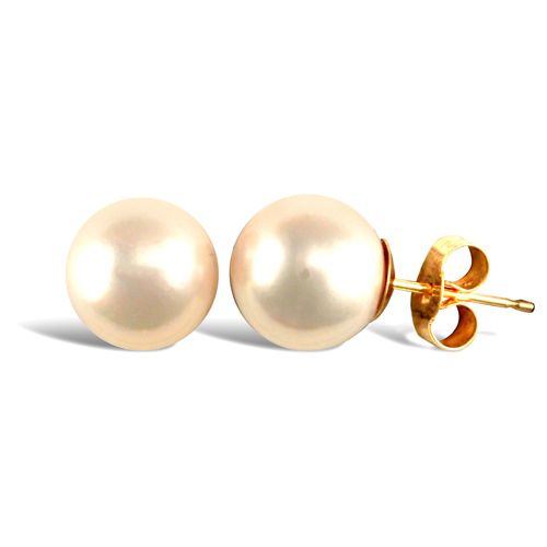 JES340 | 9ct Yellow Gold Pearl Stud Earrings