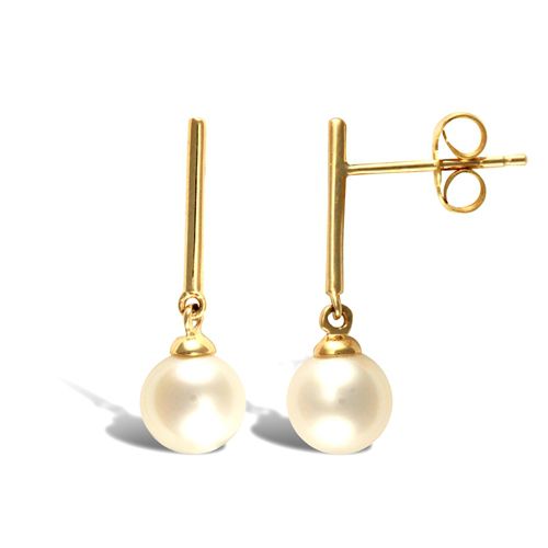 JES341 | 9ct Yellow Gold Pearl Stud Earrings