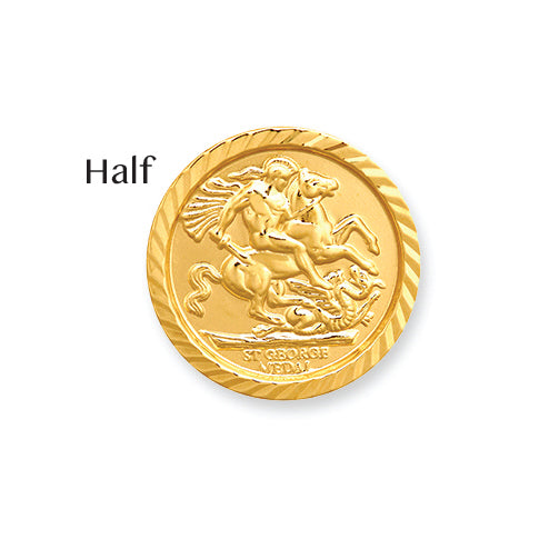 JFD082 | 9ct Gold George & Dragon Half Sovereign Size Insert