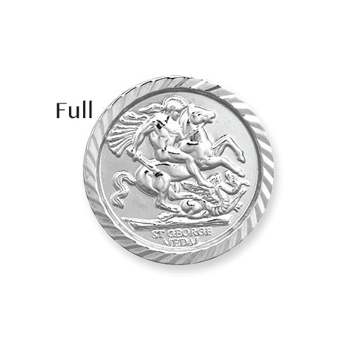 JFD086 | 925 Silver George & Dragon Full Sovereign Size Insert (AFD086)