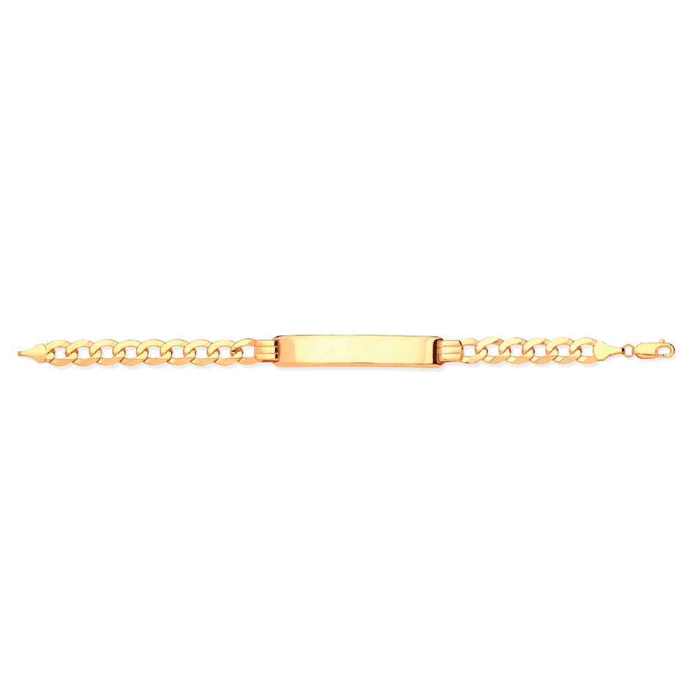 JID009-8.5 | 9ct Yellow Gold Curb ID Bracelet