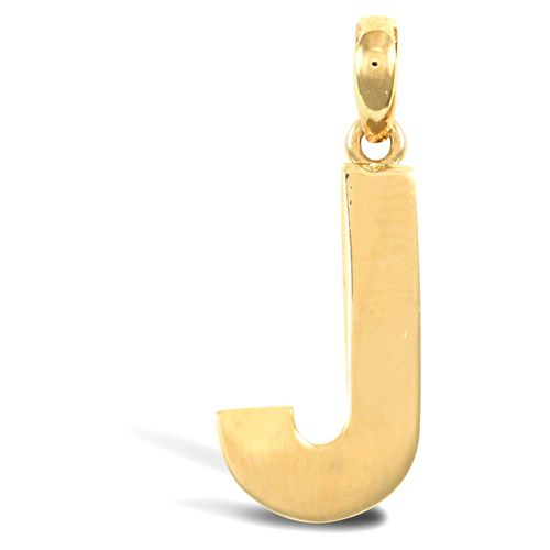 JIN018-J | 9ct Yellow Gold Plain Initial Pendant