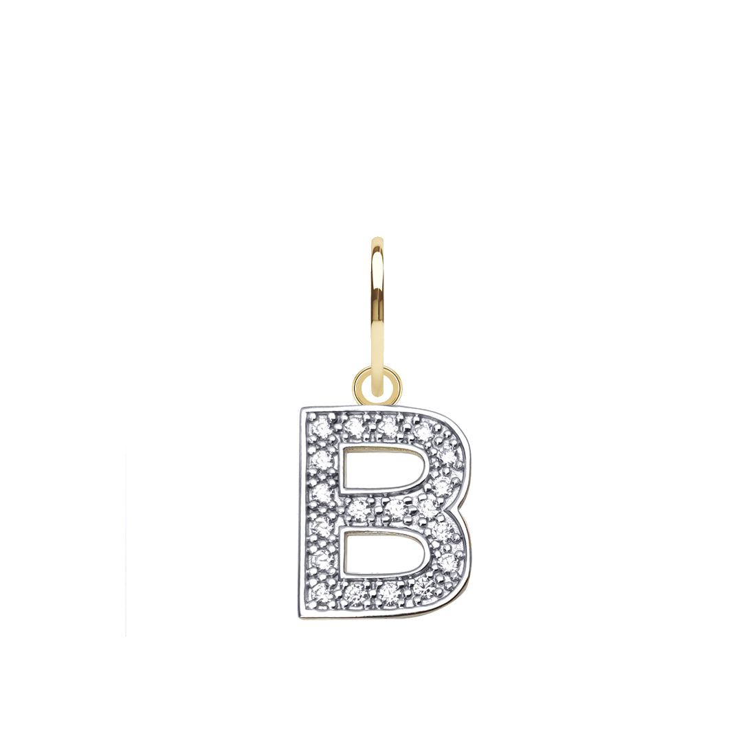 JIN021-B | 9ct Yellow Gold Cubic Zirconia Initial Pendant