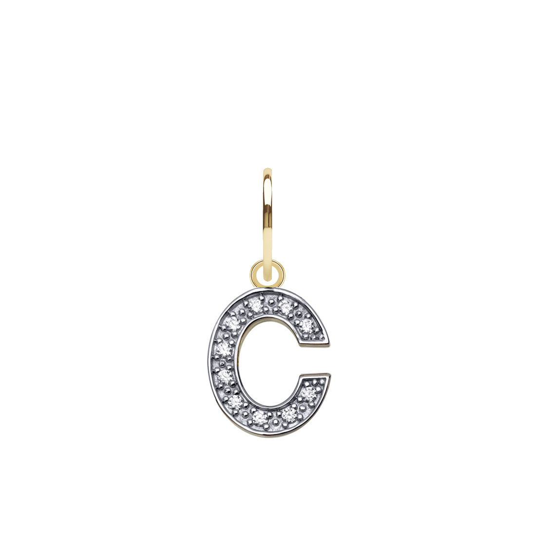 JIN021-C | 9ct Yellow Gold Cubic Zirconia Initial Pendant