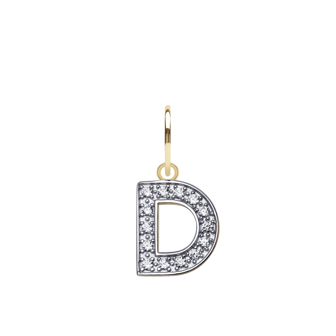 JIN021-D | 9ct Yellow Gold Cubic Zirconia Initial Pendant