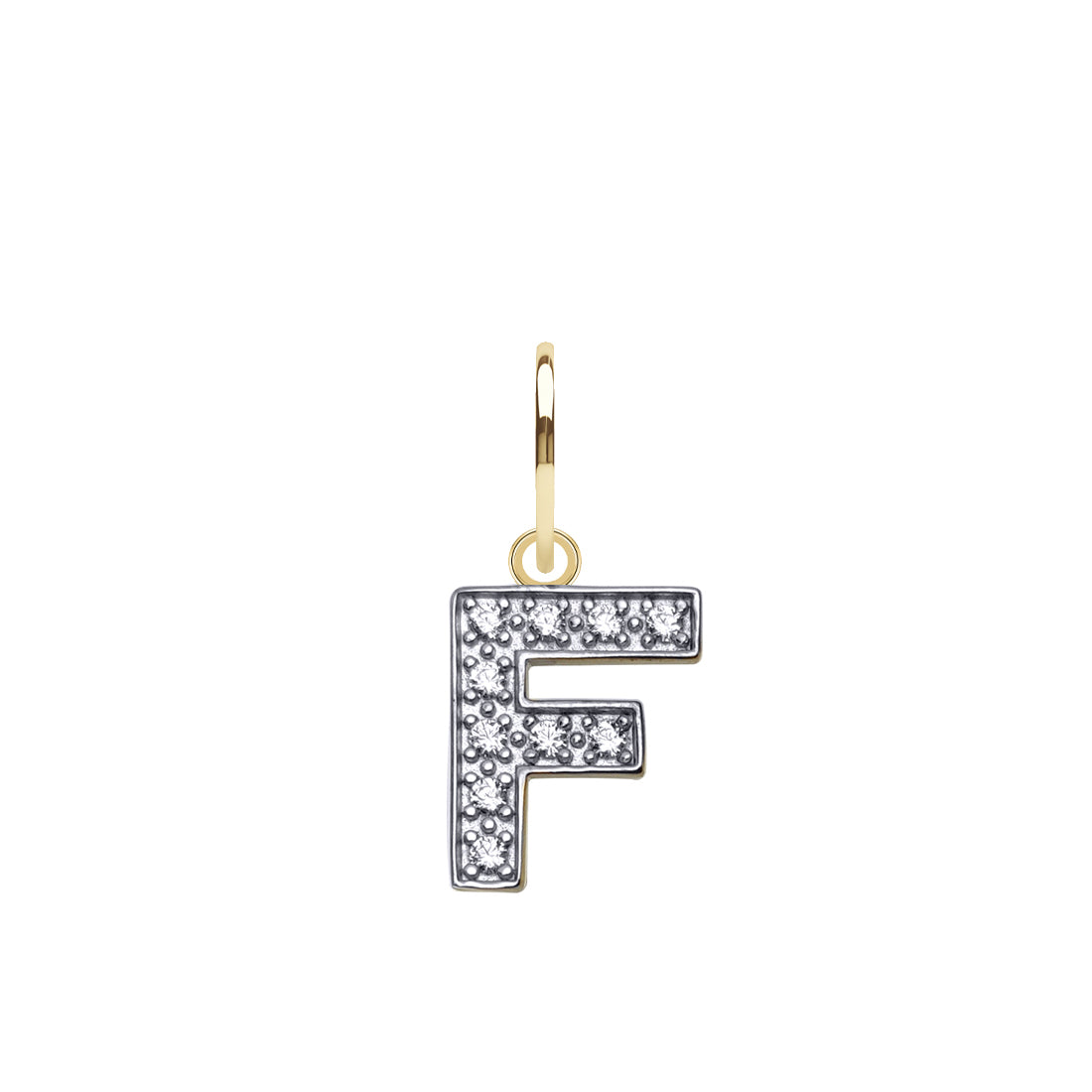 JIN021-F | 9ct Yellow Gold Cubic Zirconia Initial Pendant