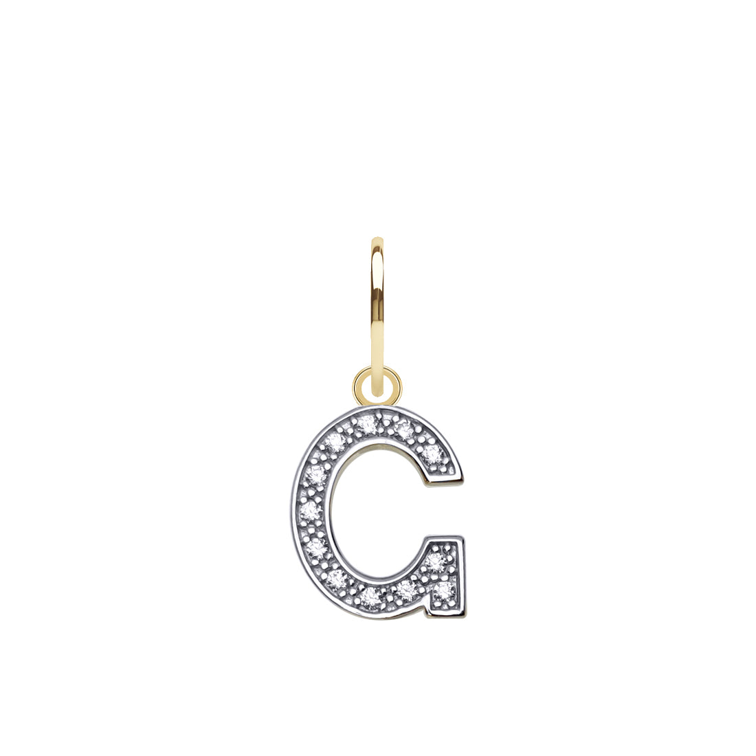 JIN021-G | 9ct Yellow Gold Cubic Zirconia Initial Pendant