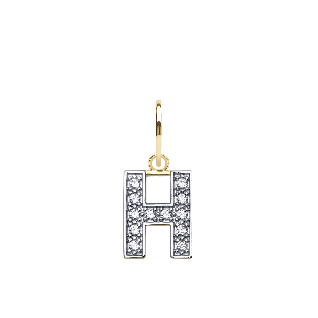 JIN021-H | 9ct Yellow Gold Cubic Zirconia Initial Pendant