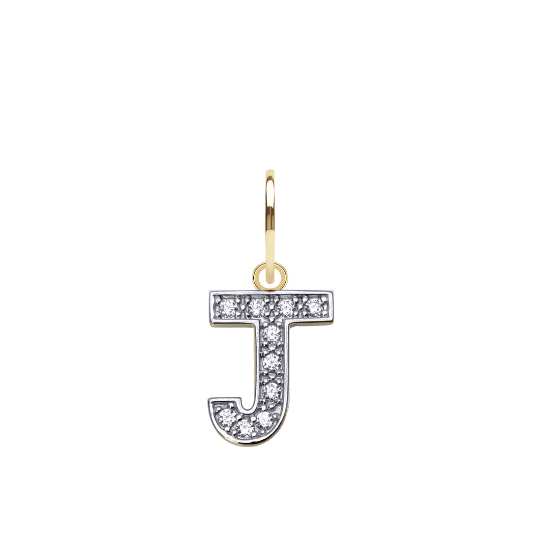 JIN021-J | 9ct Yellow Gold Cubic Zirconia Initial Pendant