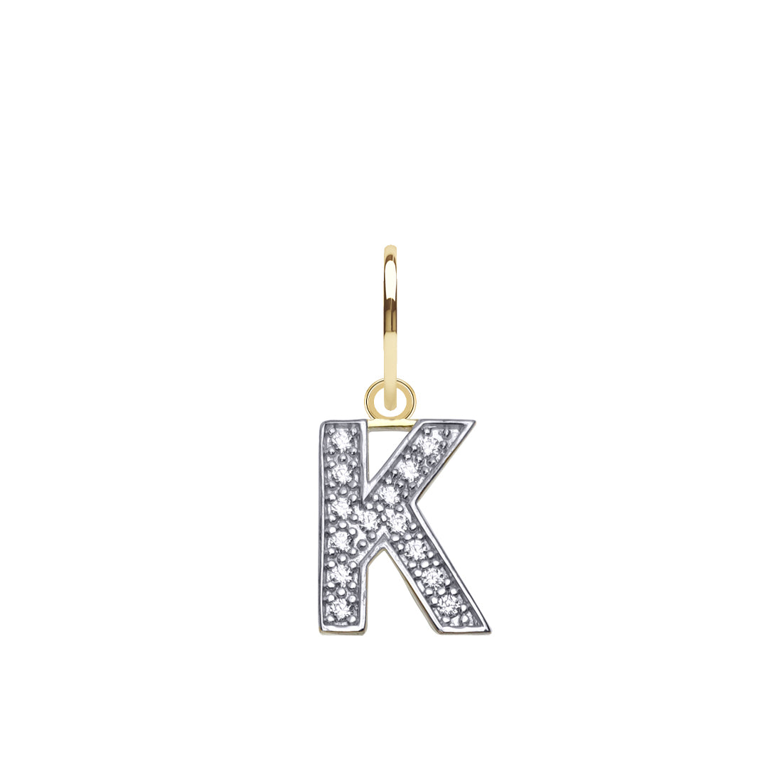 JIN021-K | 9ct Yellow Gold Cubic Zirconia Initial Pendant