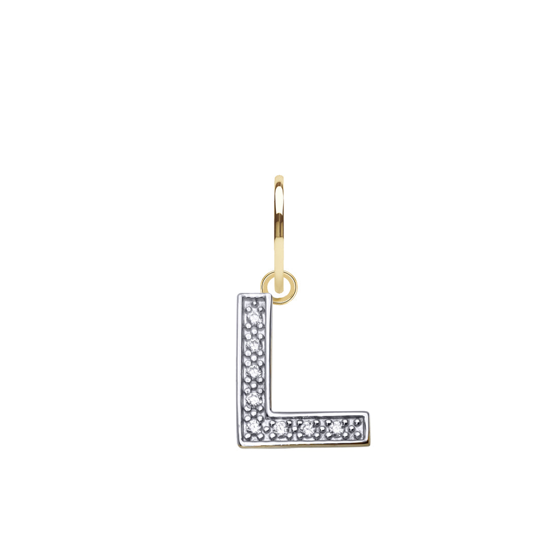 JIN021-L | 9ct Yellow Gold Cubic Zirconia Initial Pendant