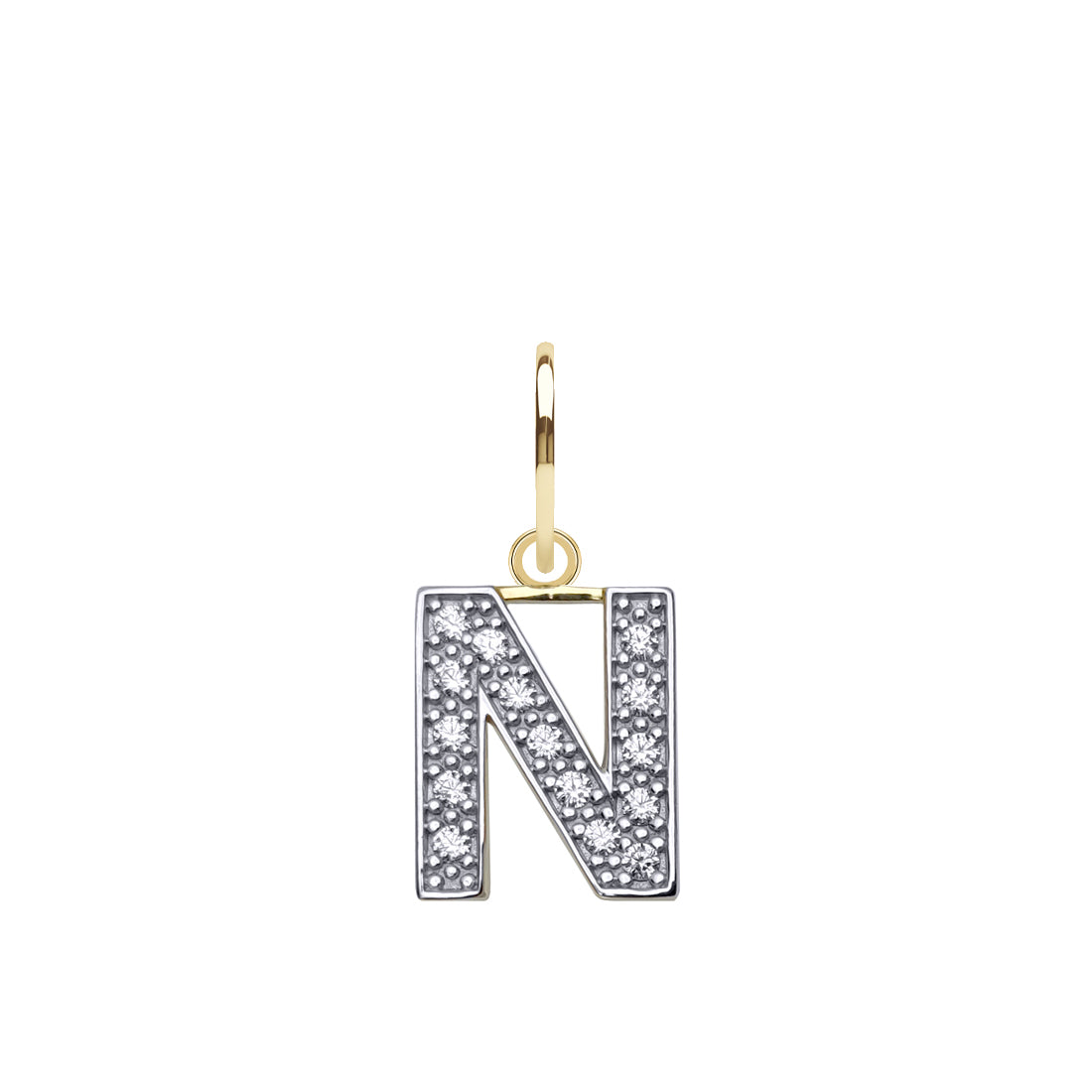 JIN021-N | 9ct Yellow Gold Cubic Zirconia Initial Pendant