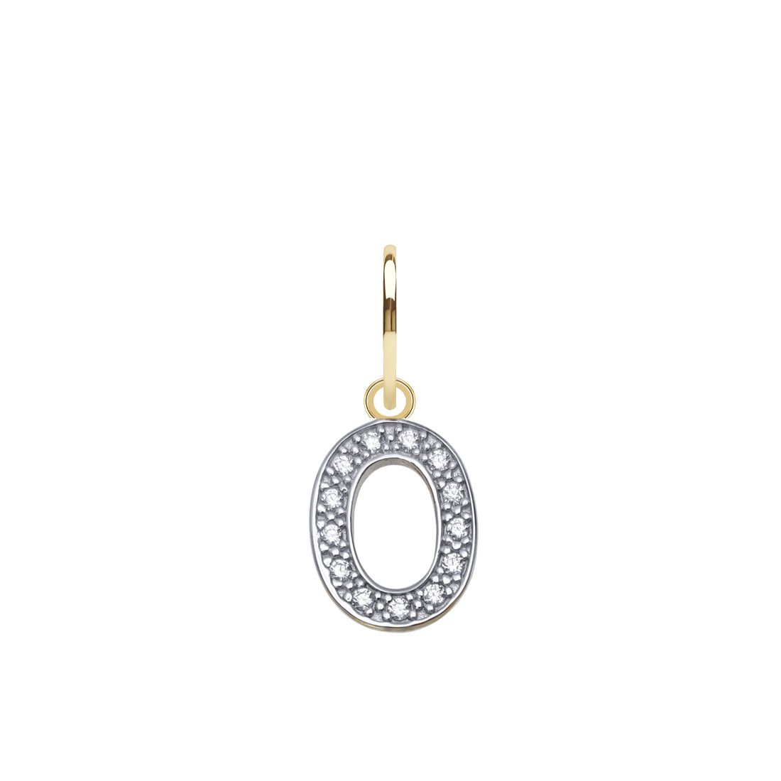 JIN021-O | 9ct Yellow Gold Cubic Zirconia Initial Pendant