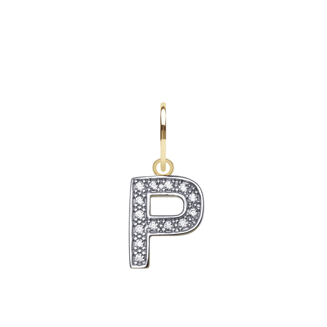 JIN021-P | 9ct Yellow Gold Cubic Zirconia Initial Pendant