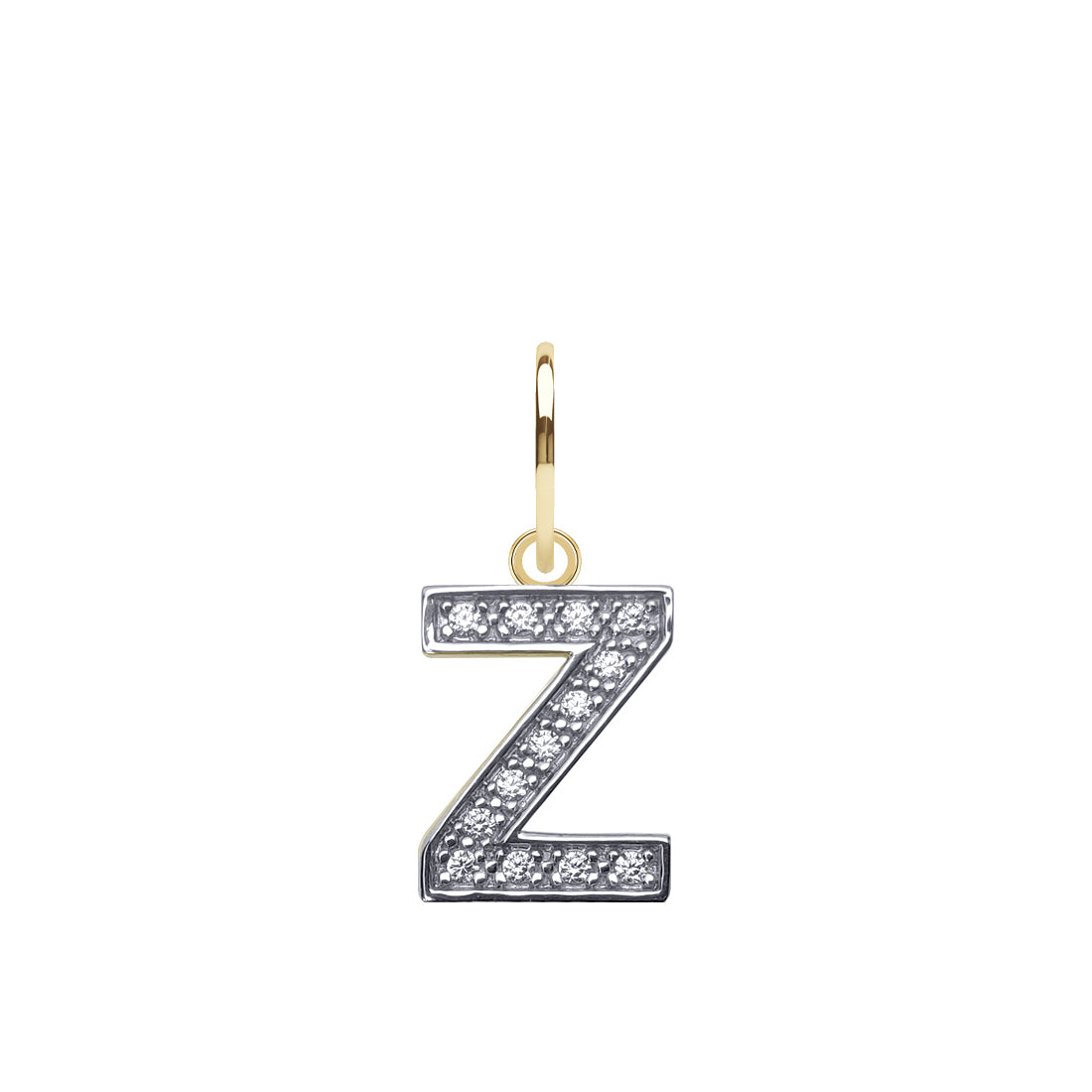 9ct Yellow Gold Cubic Zirconia Initial Pendant