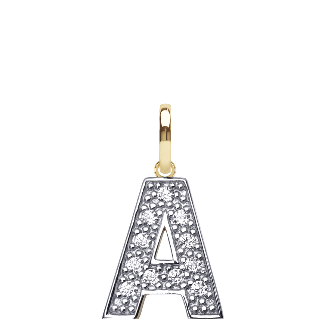 JIN022-A | 9ct Yellow Gold Cubic Zirconia Initial Pendant