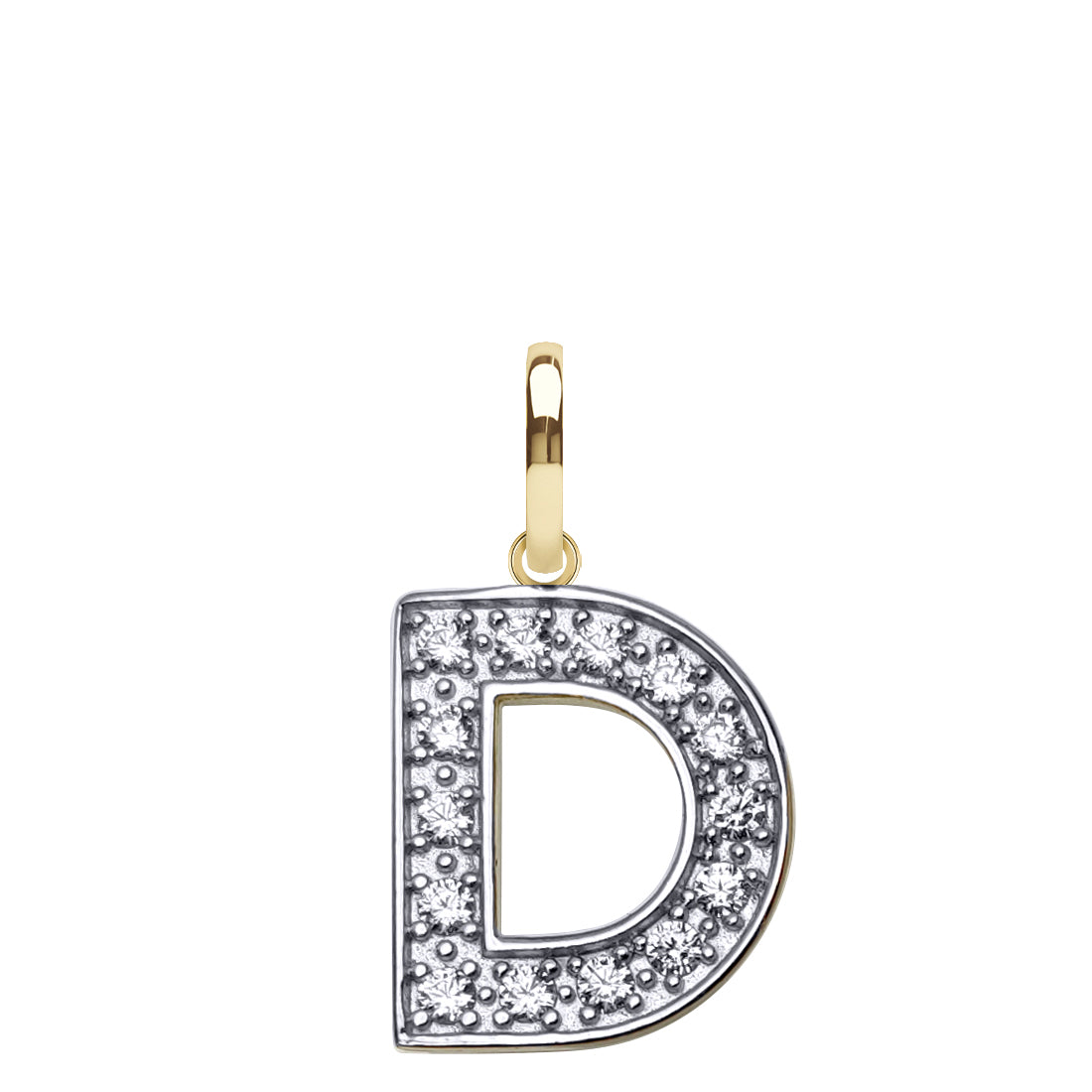 9ct Yellow Gold Cubic Zirconia Initial Pendant