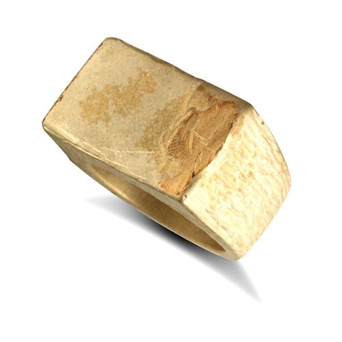 9ct Yellow Gold Initial Blank Ring