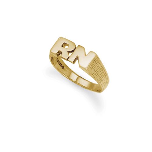 JIR013 | 9ct Yellow Gold Initial Blank Ring