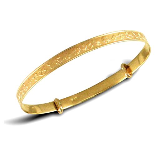 JKB008 | 9ct Yellow Gold Childrens / baby Expanding Bangle