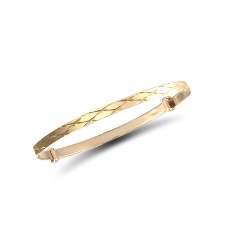 JKB075 | 9ct Yellow Gold Childrens / baby Expanding Bangle