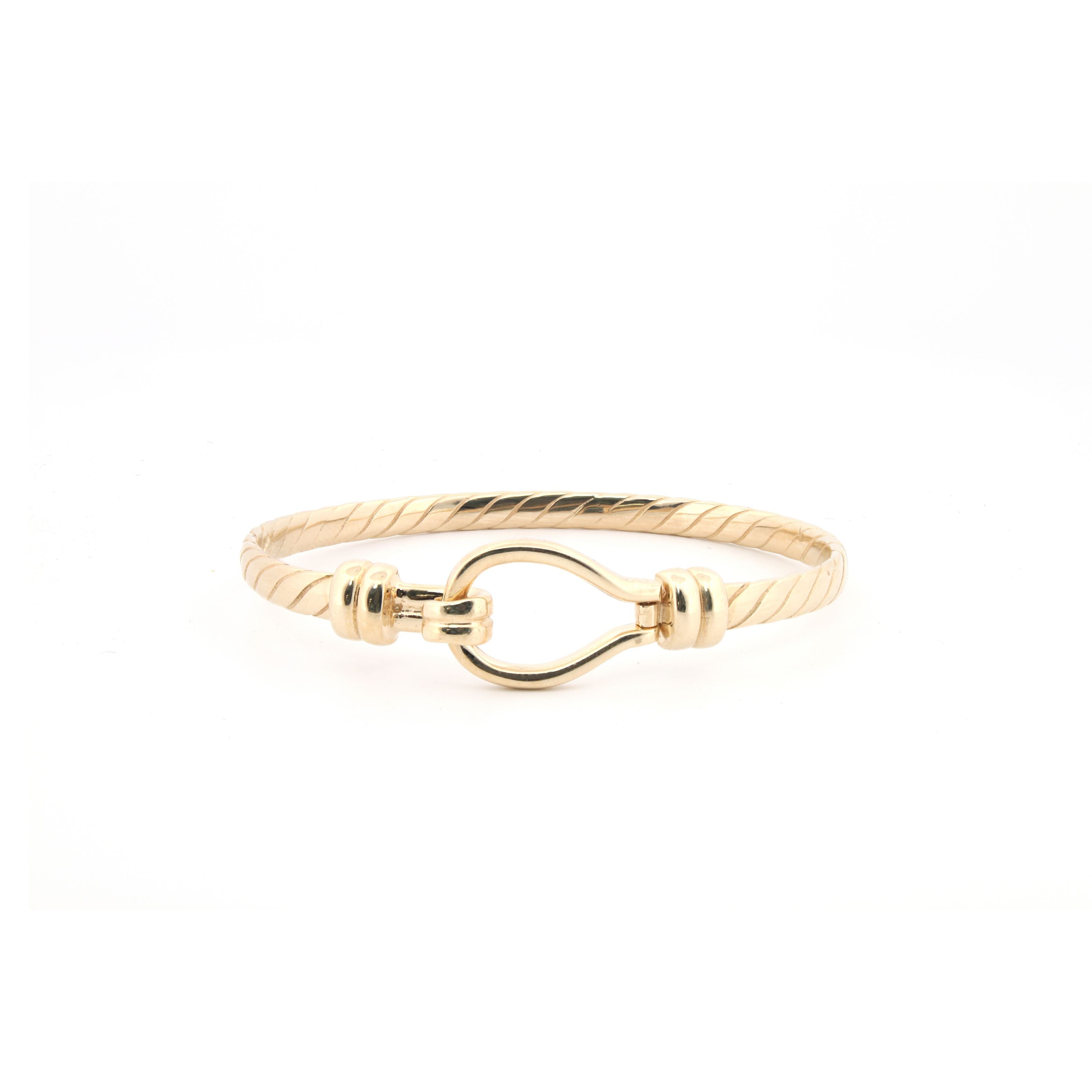 JKB097 | 9ct Yellow child hook bangle