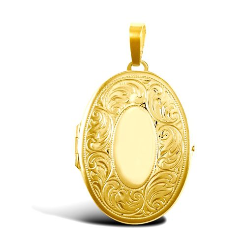 9ct Yellow Gold Oval Locket