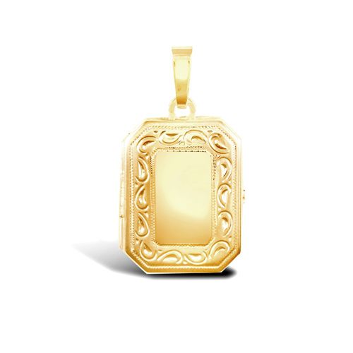 JLC118 | 9ct Yellow Gold Rectangular Locket