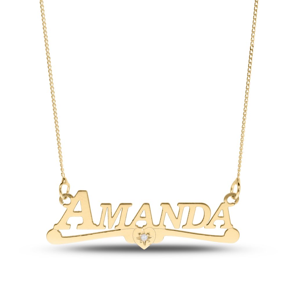 9ct Yellow Gold Personalised Nameplate