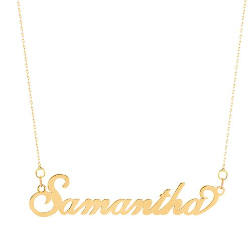 9ct Yellow Gold Personalised Nameplate