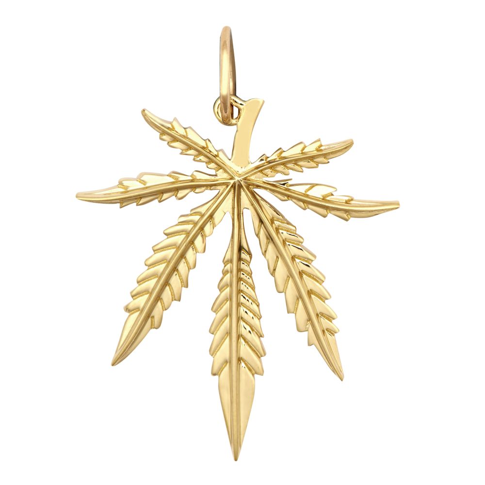 JPD126 | 9ct Yellow Gold Leaf Pendant