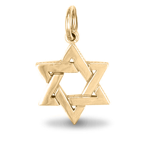 9ct Yellow Gold Star Of David Pendant