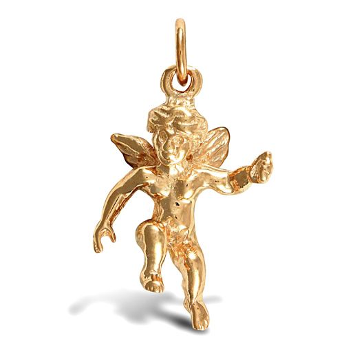 9ct Yellow Gold Cherub Pendant