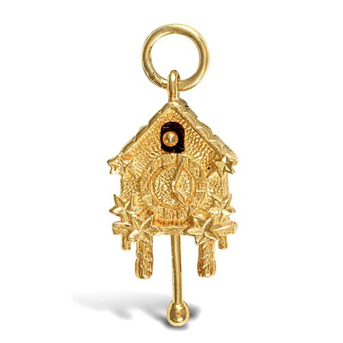9ct Yellow Gold Cuckoo Clock Pendant