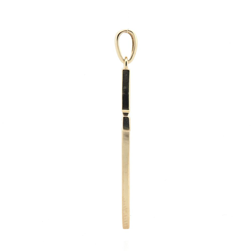 JPX150 | 9ct Yellow Gold Channel Set CZ Cross