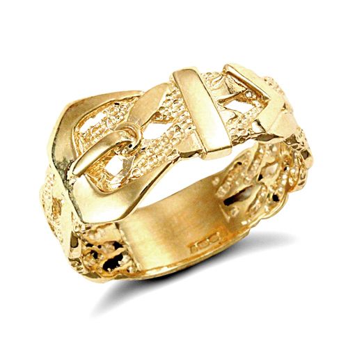 9ct Yellow Gold Buckle Ring