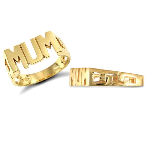 9ct Yellow Gold Mum Id Ring