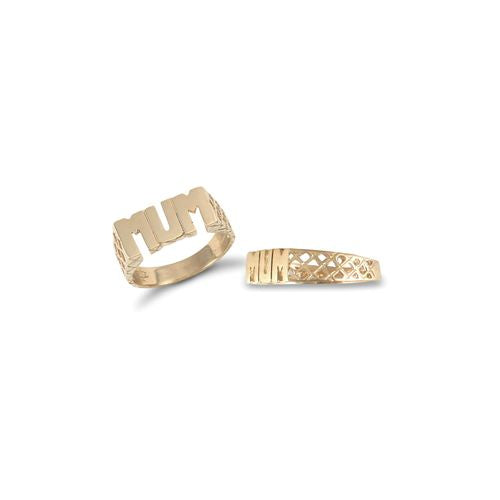 JRN119 | 9ct Yellow Gold Mum Ring