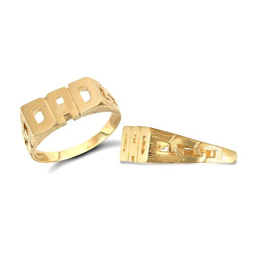 JRN126A | 9ct Yellow Gold Dad Id Ring