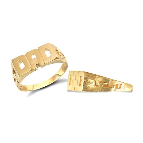 9ct Yellow Gold Dad Id Ring