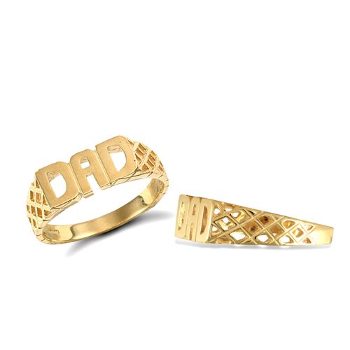 9ct Yellow Gold Dad Ring