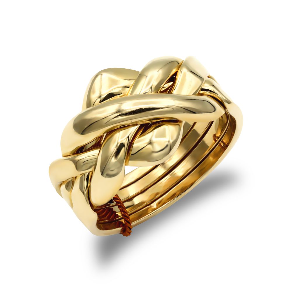 9ct Yellow Gold 4 Piece Puzzle Ring